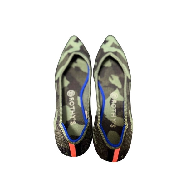 Rothys The Point Camo Flats Shoes Women's Size 10 Lightweight Boho - Picture 5 of 11